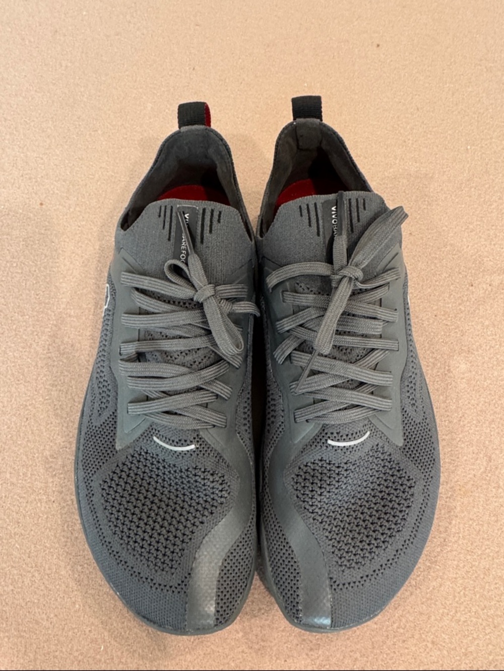 Vivobarefoot  JJ Florence Gray Knit Lace-Up Barefoot Shoe Women's 39